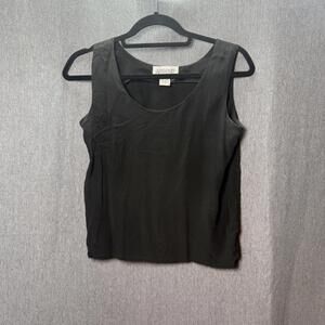 Vintage‎ Argenti Petites Women's 100% Silk Tank Black